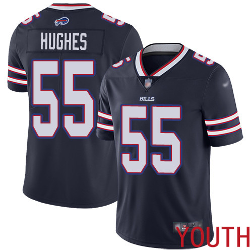 Youth Buffalo Bills 55 Jerry Hughes Limited Navy Blue Inverted Legend NFL Jersey